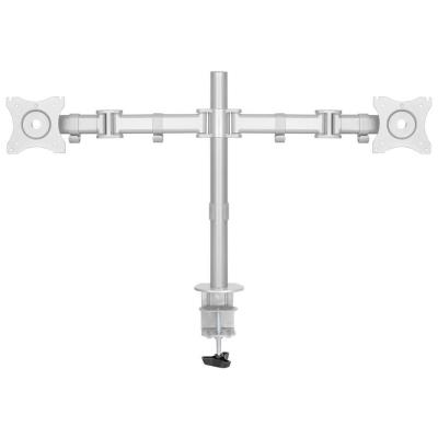 Neomounts Select NM-D135DSILVER/Držák displeje/na stůl/10-27"/svorka+průchodka/VESA 100X100/nosn. 2x 8kg/2 disp/stříbrný