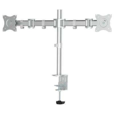 Neomounts Select NM-D135DSILVER/Držák displeje/na stůl/10-27"/svorka+průchodka/VESA 100X100/nosn. 2x 8kg/2 disp/stříbrný