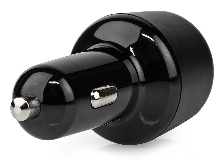 NEDIS nabíječka do auta/ 48 W/ dva výstupy/ 12 - 24 V DC/ 3.0 A/ USB-A/ USB-C/ automatická volba napětí/ černá