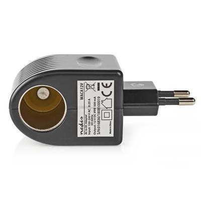 NEDIS síťový adaptér/ Euro / 6 W/ Typ C/ 100 - 240 V AC 50/60 Hz/ 12 V DC/ síťové napájení/ 0.25 A/ černý