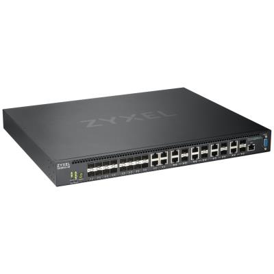 ZyXEL XS3800-28, 28-port 10GbE L2+ Managed Switch Nebula Flex Pro (dual AC,1 year NCC Pro pack license bundled)