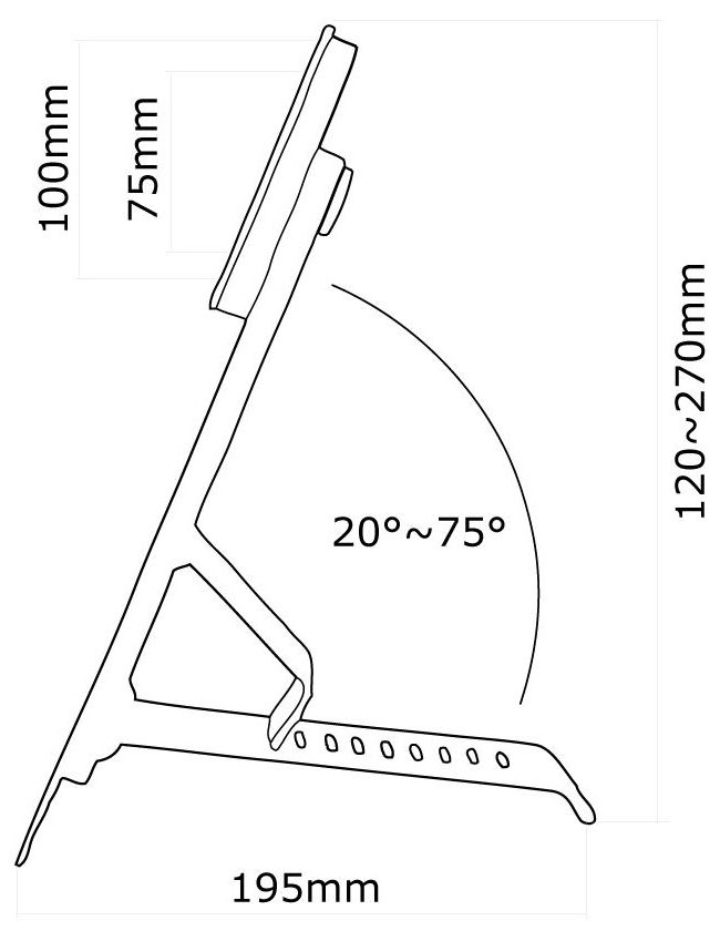 Neomounts FPMA-D825BLACK /Držák displeje/na stůl/10-27"/stojan/VESA 100X100/nosn. 10kg/1 displej/černý