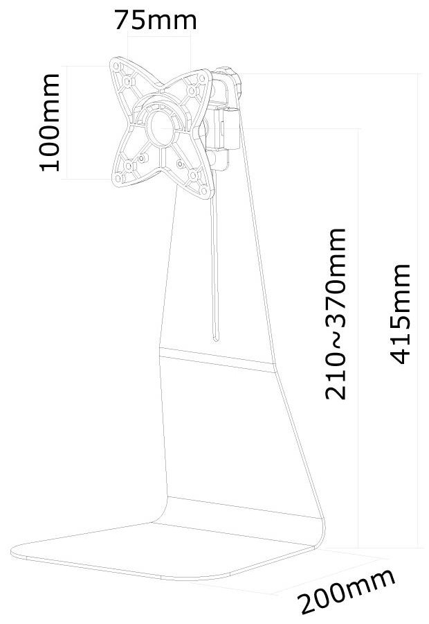 Neomounts FPMA-D850BLACK /Držák displeje/na stůl/10-27"/stojan/VESA 100X100/nosn. 10kg/1 displej/černý