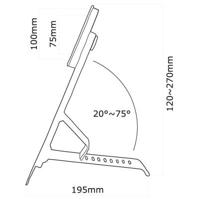 Neomounts FPMA-D825BLACK /Držák displeje/na stůl/10-27"/stojan/VESA 100X100/nosn. 10kg/1 displej/černý