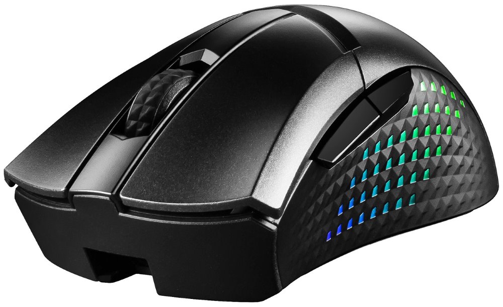 MSI herní myš CLUTCH GM51 Lightweight Wireless/ bezdrátová/ dobíjecí/ 26.000 dpi/ RGB podsvícení/ 6 tlačítek/ USB