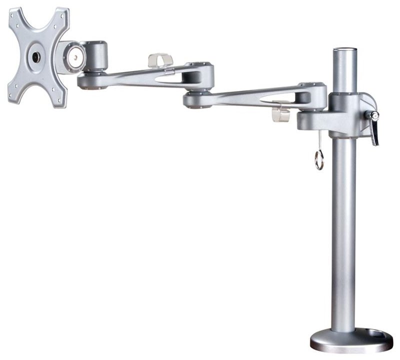 Neomounts FPMA-D935G /Držák displeje/na stůl/10-30"/průchodka/3čepy/VESA 100X100/nosn.10kg/1 displej/stříbrný