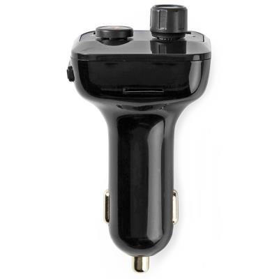 NEDIS FM Transmitter do auta/ Hands free volání/ 1.0 "/ LED obrazovka/ Bluetooth 5.0/ 12 - 24 V DC/ 2.4 A/ 2x USB/ černý
