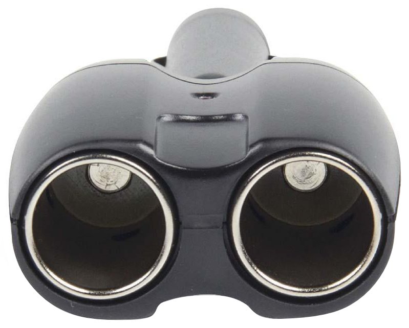 NEDIS univerzální DC/DC napájecí adaptér/ auto adaptér/ 120 W/ 10 A/ 2x 12 V DC zásuvka/ černý