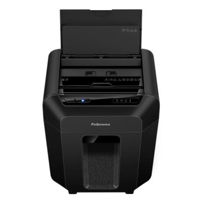 FELLOWES skartovač AutoMax 80 M/ křížový řez 4 x 12 mm/ objem koše 17 l/ stupeň utajení P-4 (důvěrné)/ černý