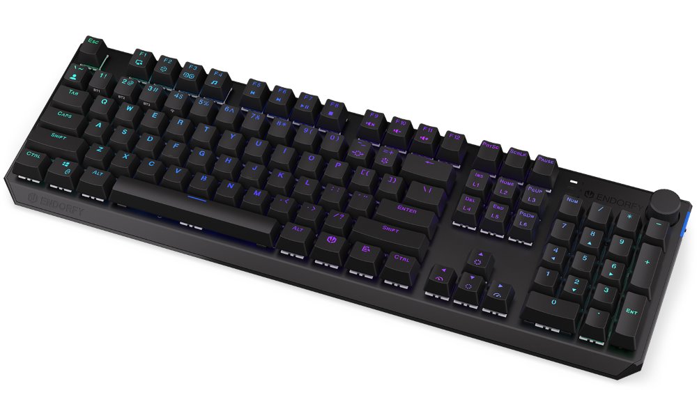 Endorfy herní klávesnice Thock Wireless Red / red sw. / bezdrátová / mechanická / US layout / černá RGB