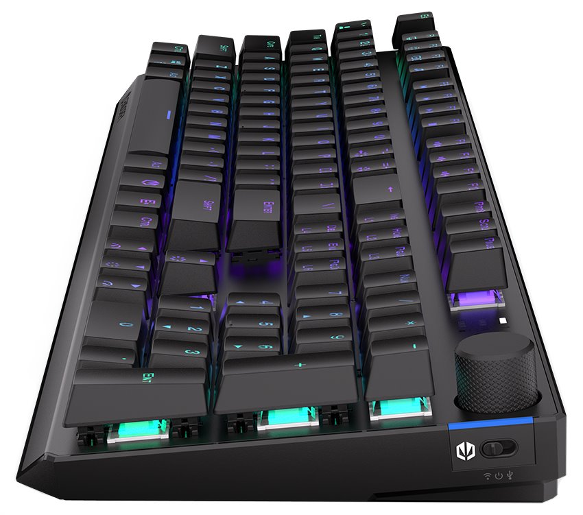 Endorfy herní klávesnice Thock Wireless Red / red sw. / bezdrátová / mechanická / US layout / černá RGB