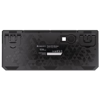 Endorfy herní klávesnice Thock 75% Wireless Red / RGB / red sw. / bezdrátová / mechanická / US layout / zkrácená /černá