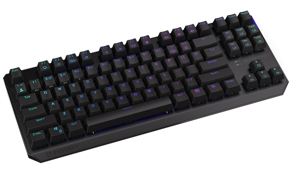 Endorfy herní klávesnice Thock TKL Wireless Black / RGB / black sw. / bezdrátová / mechanická / US layout / černá