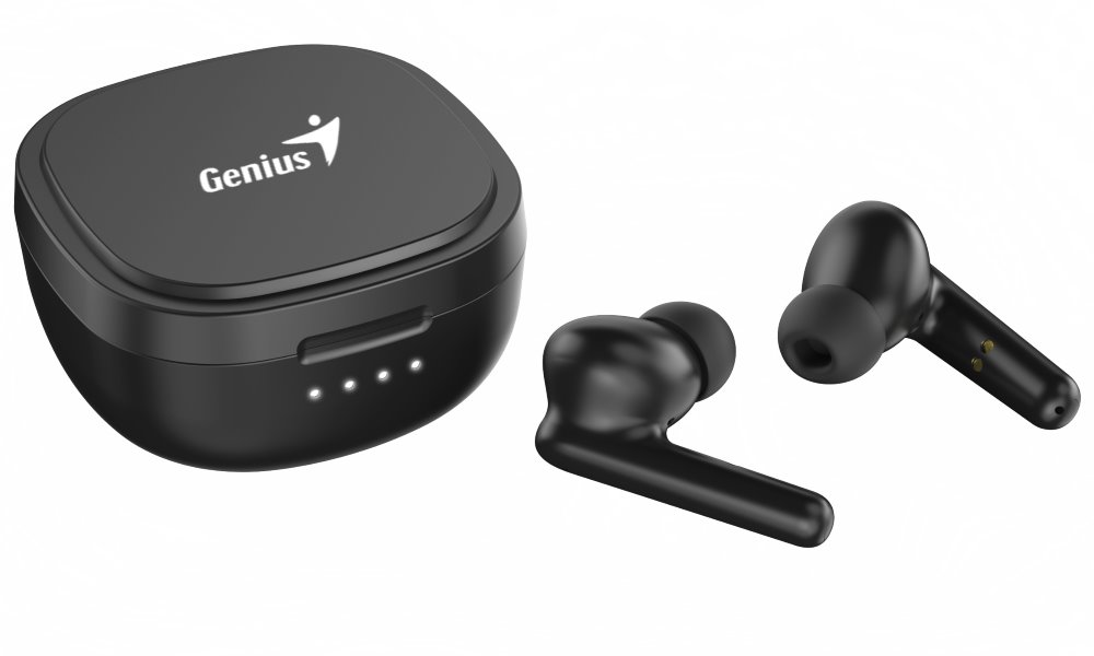 GENIUS bezdrátový headset TWS HS-M910BT/ černý/ Bluetooth 5.0/ USB-C nabíjení