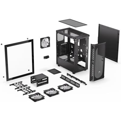 POŠKOZENÝ OBAL - Endorfy skříň Signum 300 ARGB / 2xUSB 3.0 / 4x120mm fan PWM ARGB / mesh panel / tvrzené sklo / černá