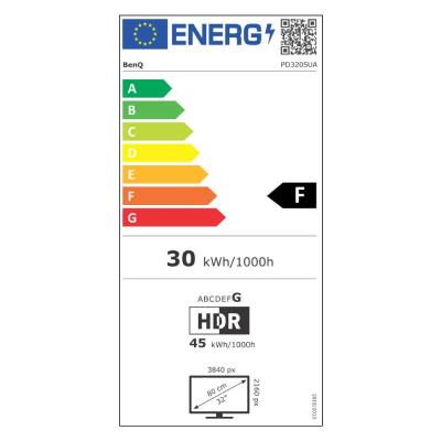 BENQ 32" LED PD3205UA/ 3840x2160/ IPS panel/ 1000:1/ 5ms/ HDMI/ DP/ 2xUSB-C/ 3x USB/ Pivot/ repro/ černý