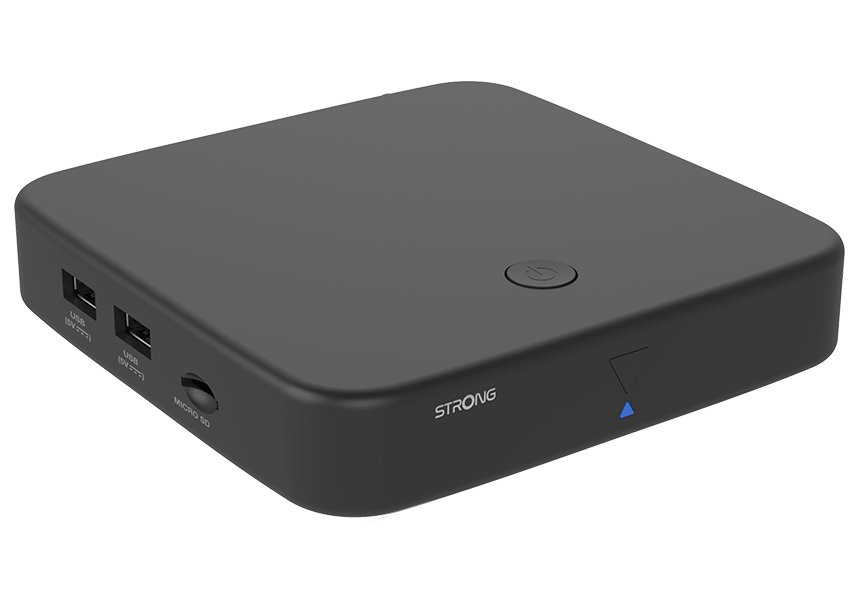 STRONG android box SRT 420/ 4K UHD/ DVB-T2/ H.265/HEVC/ NETFLIX/ O2 TV/ HBO Max/ HDMI/ USB/ LAN/ Wi-Fi/ Android TV 11