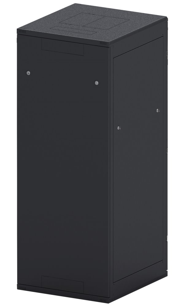 Triton 19" rozvaděč stojanový 47U/600x600, typ RT, nosnost 1200kg, skleněné dveře, RAL9005, černý