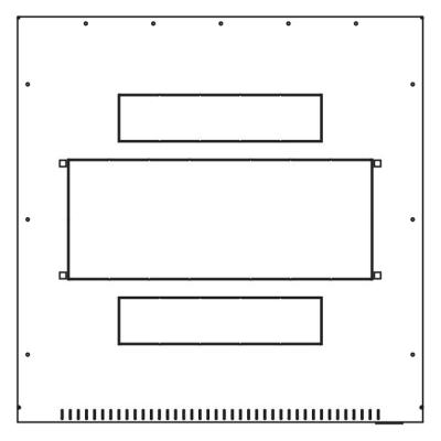 Triton 19" rozvaděč stojanový 47U/600x600, typ RT, nosnost 1200kg, skleněné dveře, RAL9005, černý