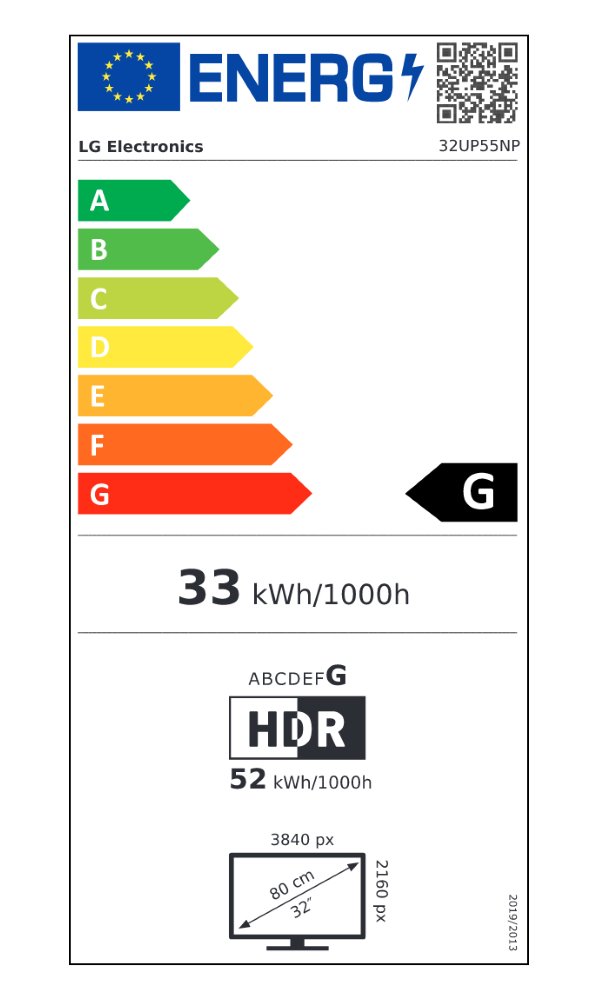 LG monitor 32UP55NP-W.AEU 31,5" VA 4K 3840x2160 / 16:9 / 350cdm / 4ms / DP /2xHDMI / USB-C/repro