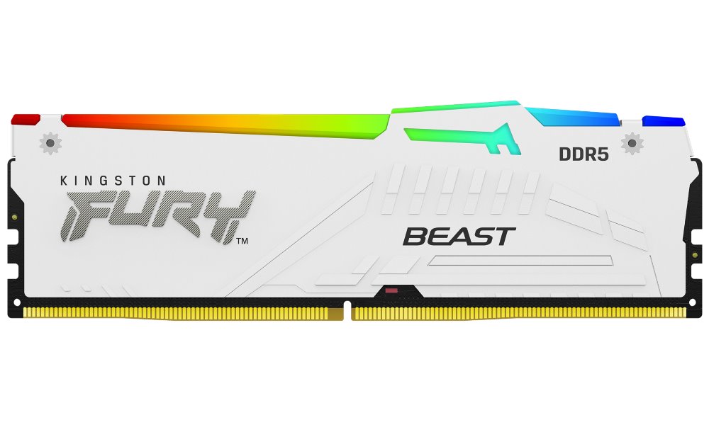 KINGSTON FURY Beast White RGB XMP 16GB DDR5 5200MT/s / CL40 / DIMM /