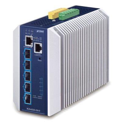 Planet IGS-6325-5X1T průmyslový L3 switch, 1x10Gb, 5x10Gb SFP+, 9-48VDC, -40~75°C, IP30, fanless