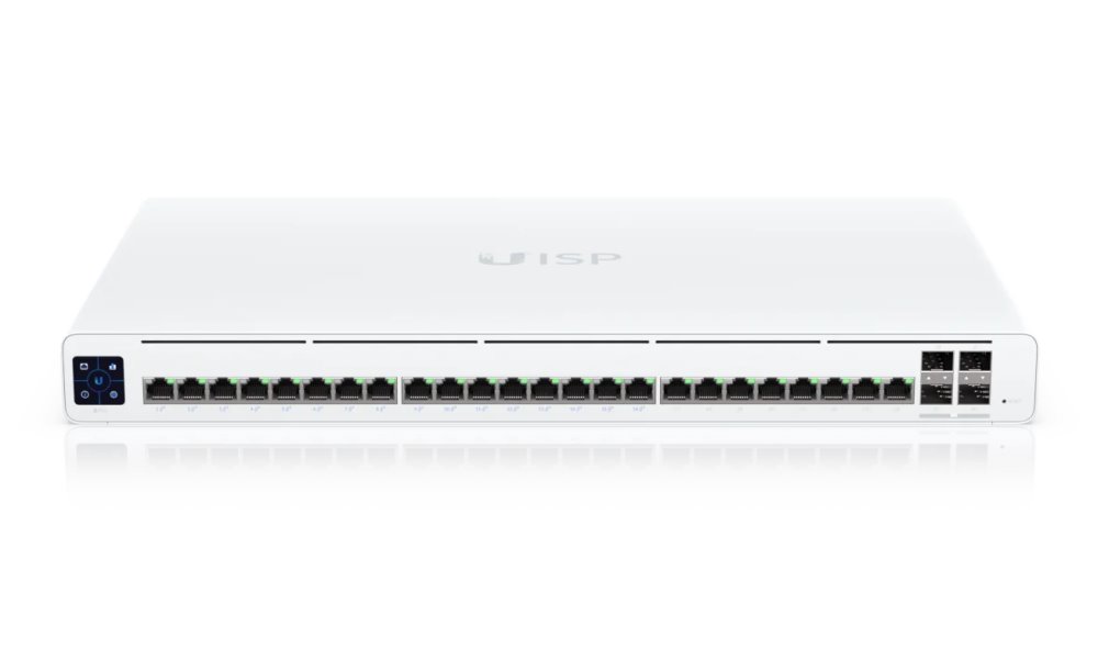 Ubiquiti UISP Switch Pro - 24x GbE, 4x SFP+, 16x PoE Out 27V (PoE budget 220 W)