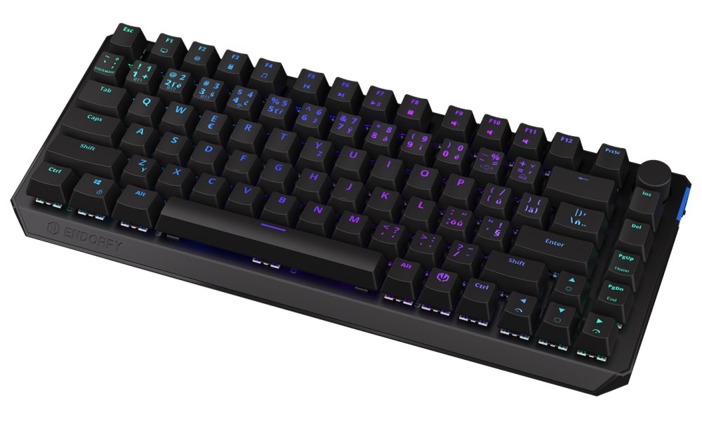 Endorfy herní klávesnice Thock 75% Wireless Black /RGB/ black sw. / bezdrátová / CZ / SK lay. / zkrácená /černá