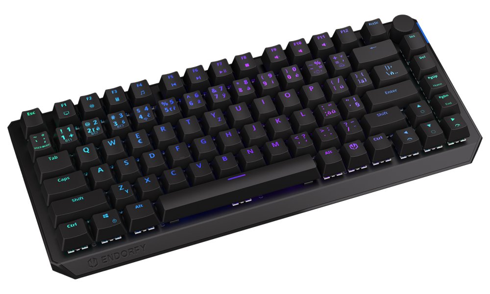 Endorfy herní klávesnice Thock 75% Wireless Black /RGB/ black sw. / bezdrátová / CZ / SK lay. / zkrácená /černá