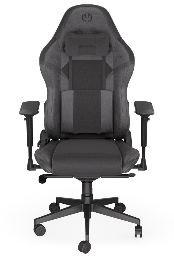 Endorfy herní židle Scrim BK / kombinace textil / kůže / černá