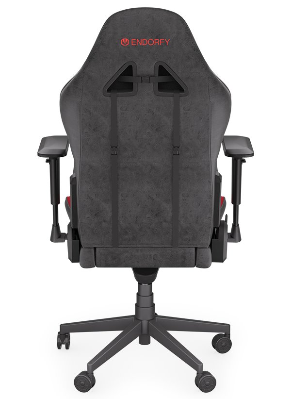 Endorfy herní židle Scrim RD / kombinace textil / kůže / černočervená