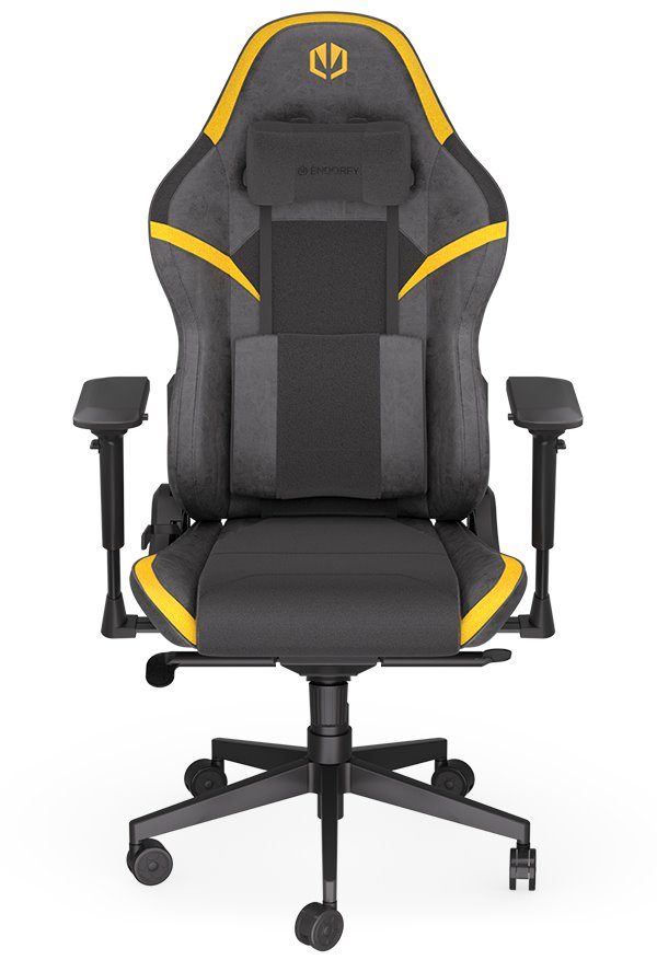 Endorfy herní židle Scrim YL / kombinace textil / kůže / černožlutá