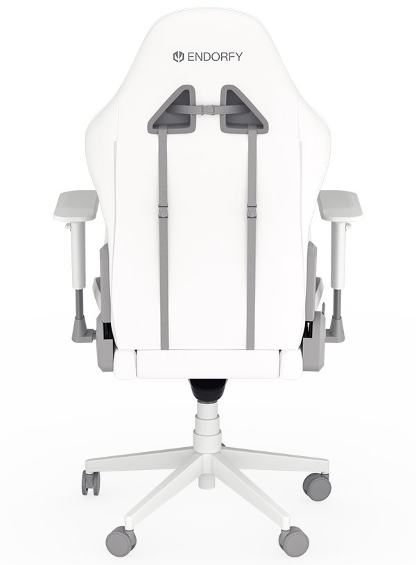 Endorfy herní židle Scrim OWH / kombinace textil / kůže/ bílá