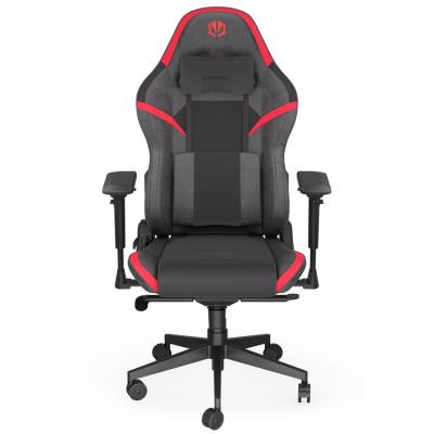 Endorfy herní židle Scrim RD / kombinace textil / kůže / černočervená