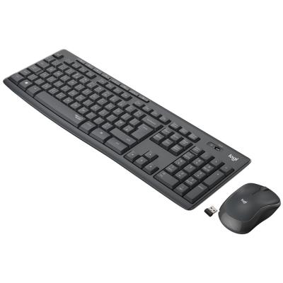 Logitech set MK295/ Bezdrátová klávesnice + myš/ 2.4GHz/ USB přijímač/ CZ/ grafitová
