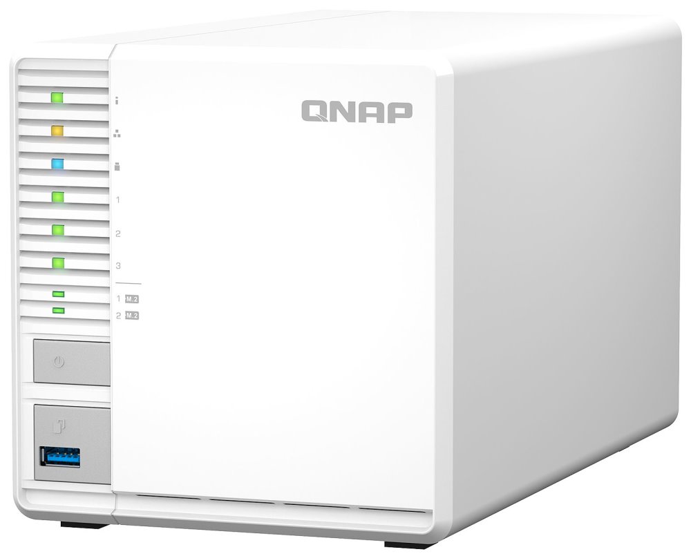 QNAP TS-364-4G   3x SATA, 4GB RAM, 2x M.2 NVMe sloty, 3x USB, 1x 2,5GbE, 1x HDMI 1.4b