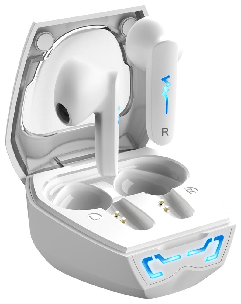 GENIUS bezdrátový headset TWS HS-M920BT/ bílý/ LED/ Bluetooth 5.0/ USB-C nabíjení