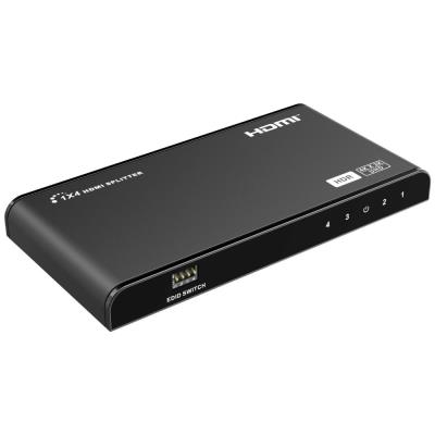 PremiumCord HDMI 2.0 splitter 1-4 porty, 4K x 2K/60Hz, FULL HD, 3D, černý
