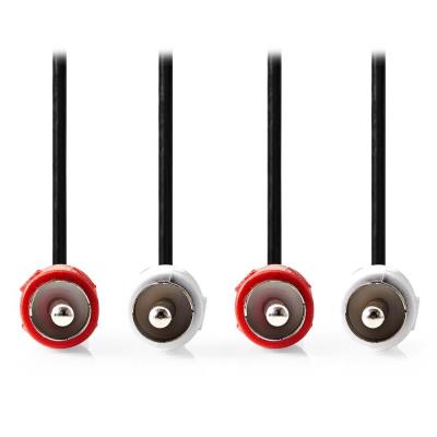 NEDIS stereo audio kabel RCA/ 2× zástrčka RCA - 2× zástrčka RCA/ černý/ bulk/ 1m