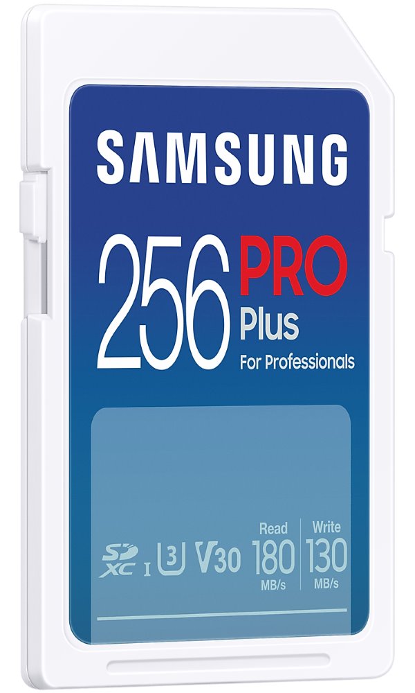 SAMSUNG PRO Plus SDXC 256GB + USB Adaptér / CL10 UHS-I U3 / V30