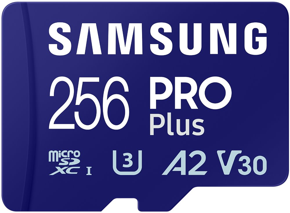 SAMSUNG PRO Plus MicroSDXC 256GB + USB Adaptér / CL10 UHS-I U3 / A2 / V30