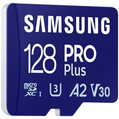 SAMSUNG PRO Plus MicroSDXC 128GB + SD Adaptér / CL10 UHS-I U3 / A2 / V30