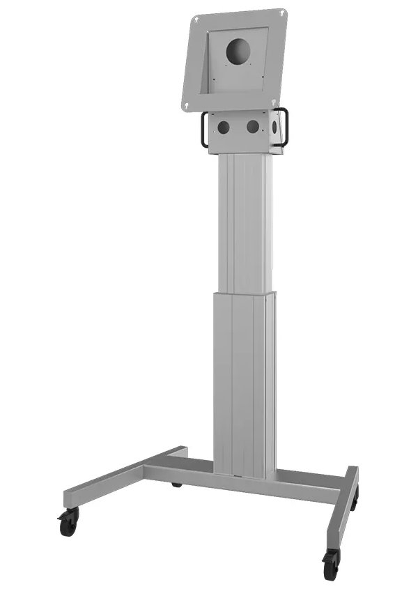 Neomounts Select NM-HUB2LIFTSILVER/Držák displeje/vozík/max 50"/VESA 350x350/nosn. 150kg/mot. nast.výšky/náklon/rotace/s