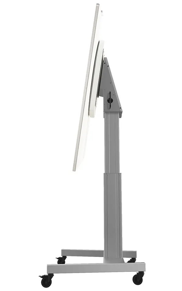 Neomounts Select NM-HUB2LIFTSILVER/Držák displeje/vozík/max 50"/VESA 350x350/nosn. 150kg/mot. nast.výšky/náklon/rotace/s