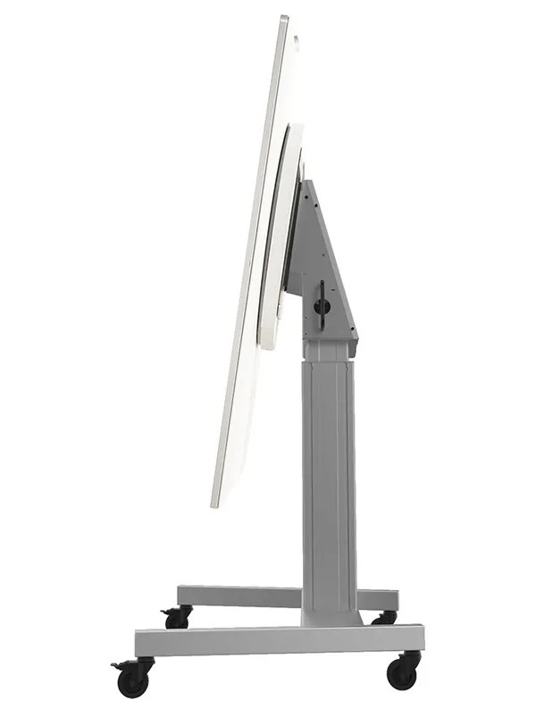 Neomounts Select NM-HUB2LIFTSILVER/Držák displeje/vozík/max 50"/VESA 350x350/nosn. 150kg/mot. nast.výšky/náklon/rotace/s