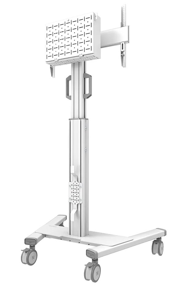 Neomounts Select FL50S-825WH1/Držák displeje/vozík/37-75"/4 kolečka/VESA 600X400/nosn. 70kg/nast.výšky/náklon/bílý