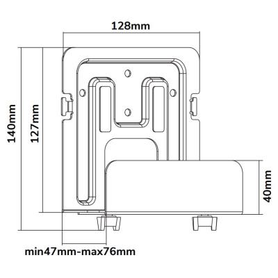 Neomounts  AWL-450BL / Universal Mediabox Mount 47-76 mm. depth (also suited for Apple TV) / Black