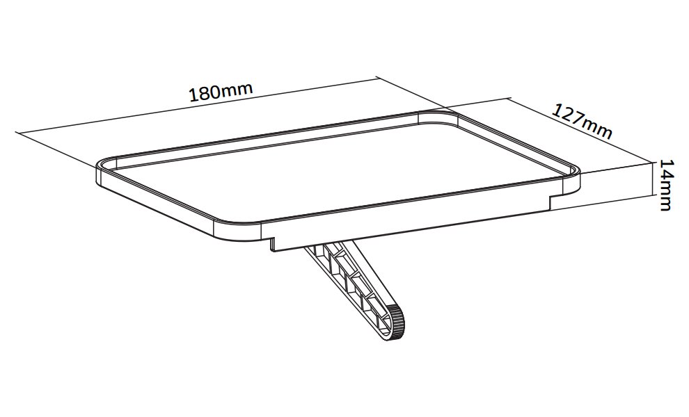 Neomounts AWL28-210BL1 / Universal Multimedia/Camera Shelf - 18 cm wide / Black