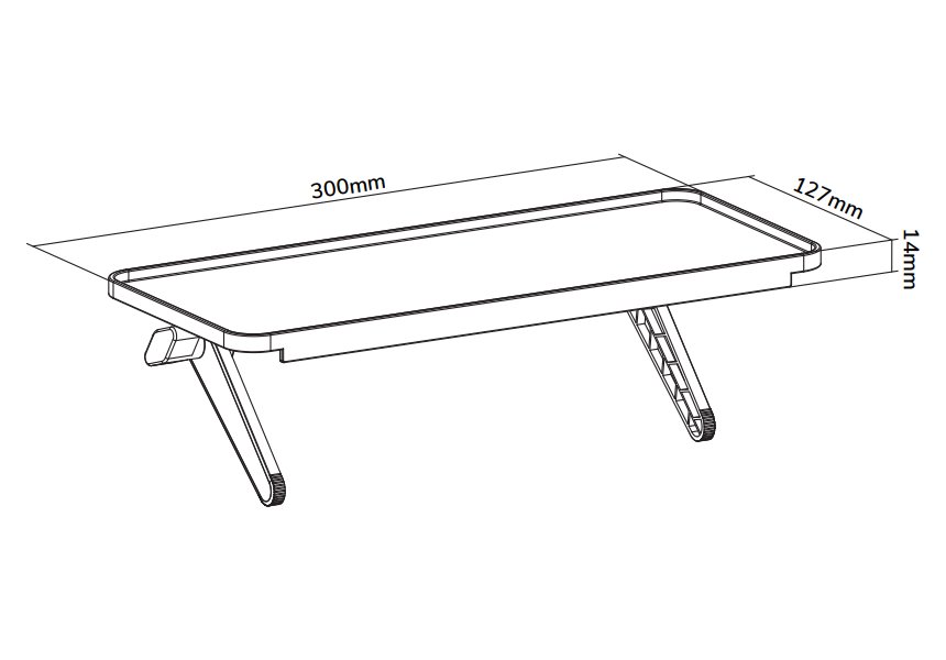 Neomounts AWL28-220BL1 / Universal Multimedia/Camera Shelf - 30 cm wide / Black