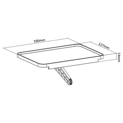 Neomounts AWL28-210BL1 / Universal Multimedia/Camera Shelf - 18 cm wide / Black